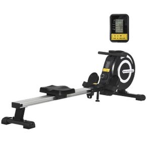 Magnetic Rowing Machine Rower with LCD Digital Monitor & Wheels