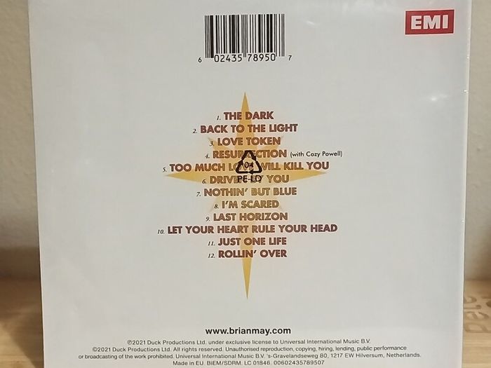 Brian May Back to the Light CD Album