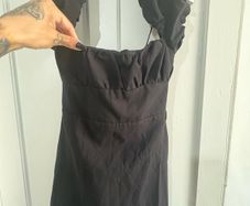 zara black dress with back laces