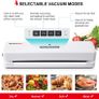Vacuum Food Sealer, Automatic Food Sealer Machine for Dry and Moist Food Fresh Preservation, 2-in-1 Functions with Vacuum and Seal, with Vacuum Roll Bags and Cutter Image 9