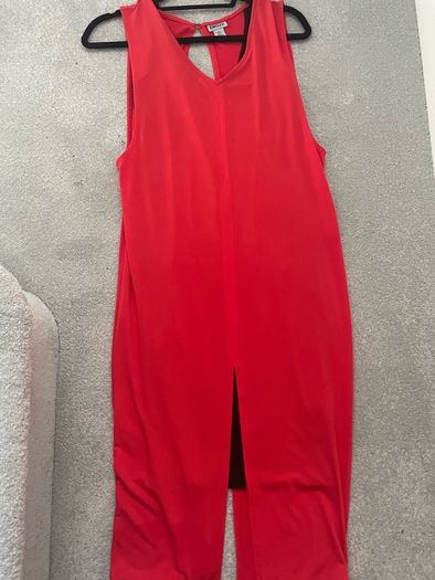 DKNY red dress with black insert size Xs