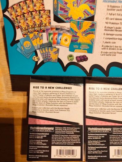 Pokemon Tcg Mega Evolution Ascended Heroes ETB and X2 booster bundle