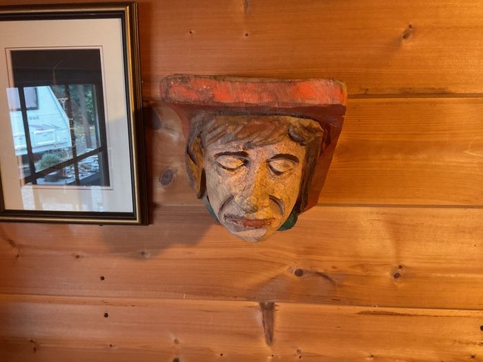 Carved sailors head vintage