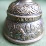 Set of 2 Vintage  Brass Sanctuary Bells Leo x Aqvila Angus x Pelicanus Image 3