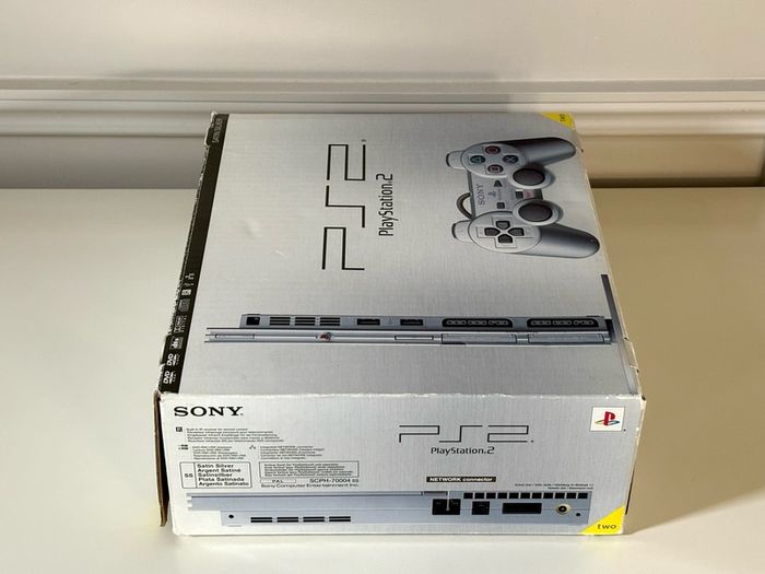 Original Sony PlayStation 2 Slimline Console in Satin Silver Boxed and Beautiful