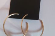 Pilgrim Gold Tone Hoop Earrings Clear Faceted Crystal Drop Danish Design New CAN POST