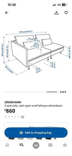 IKEA 3 seater sofa