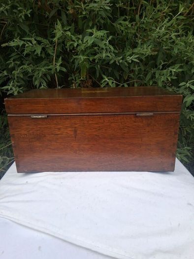Sheraton Revival Large Mahogany Tea Caddy(Circa 1850)