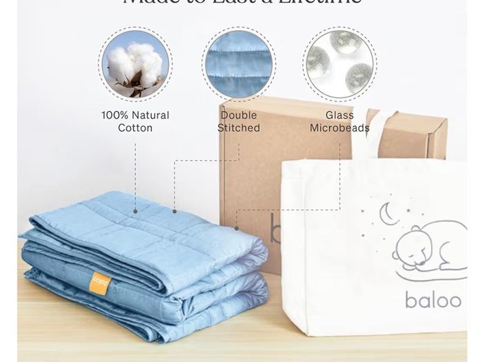 4kg Baloo Weighted Blanket for kids (5+) and adults