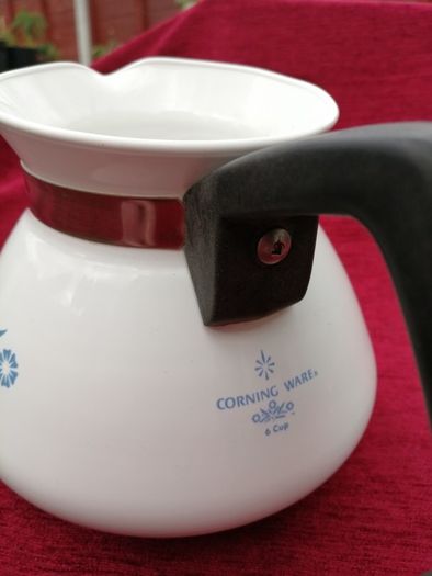 Vintage Corning Ware Coffeepot in Cornflower Blue