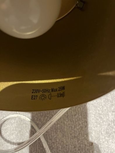 Brass wall lamp plug in