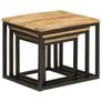 Nesting Coffee Tables 3 pcs Solid Wood Mango and Iron Image 7