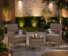 Rattan Garden Furniture Set  2 Chairs & Table ONLY 199 EURO