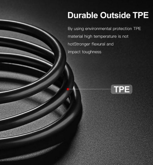 New Flexible Charging Micro USB Black Cable Quick Charge Charger Lead #1324