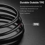 New Flexible Charging Micro USB Black Cable Quick Charge Charger Lead #1324 Image 2
