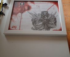 DEADPOOL - framed print.  18 inches x 14 inches