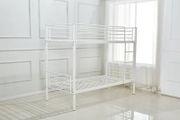 White Metal Single Bunk Bed Frame