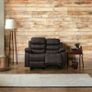 2 Seater Recliner Sofa, Brown Image 3