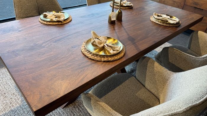 Ex Display 180cm Solid Wood Dining Table, Ex Display