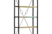 5-Tier Bookcase 90x30x180 cm Solid Reclaimed Wood