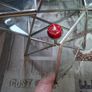 Vintage Large Geometric Glass & Silver Metal Star Tealight Candle Holder Postage available or Collection Image 5
