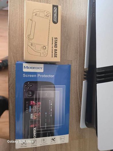 Jsuax Steam deck protection grip case and Steam Deck screen protector x1 and Steam deck stand base
