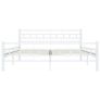 Bed Frame White Metal 180x200 cm Image 3