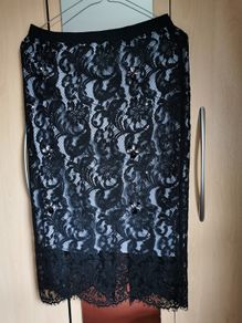 NEW - Coast Lulla Lace black Pencil Skirt Size 10