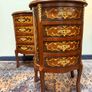 FLASH SALE ! Was 450 now 380 ! Nice Pair of Marquetry Inlay Bedside Lockers / Nightstands Image 3
