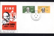 1969 Ireland Centenary of the Birth of Mahatma Gandhi Commemorative Stamp Illustrated First Day Cover (FDC) with Cork Steele Cancel