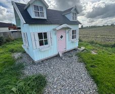 wooden outdoor playhouse