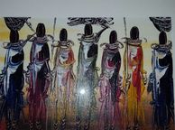main image for ad Painting on Canvas Oil Color Masai People Africa