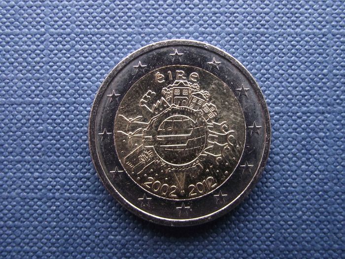 Ireland 2012 UNC 2 Euro Commemorative coin 'Ten Years of Euro'
