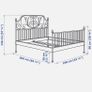 IKEA Leirvik Double bed white Metal Frame Image 3