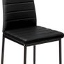 MULTIPLE COLOURS AVAILABLE Stunning Modern Faux Leather Black White 4/6 Chair Set for Dining Kitchen Room (Black, 4) Image 2