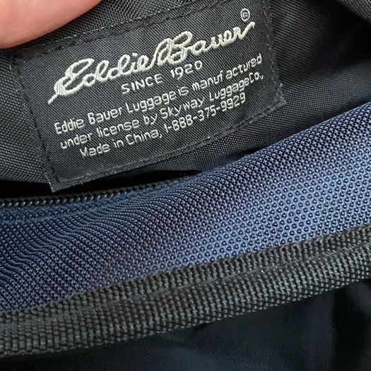 Eddie Bauer Computer Shoulder Bag Two-Tone Green Navy Tech Commuter Case