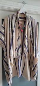 SASS & BIDE 100% Line Seqinned Striped Drape with Pockets - Rrp 220 AUD