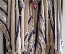 SASS & BIDE 100% Line Seqinned Striped Drape with Pockets - Rrp 220 AUD