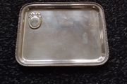Antique/Vintage Silver Coloured Cabinet Top Card Tray
