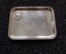 Antique/Vintage Silver Coloured Cabinet Top Card Tray