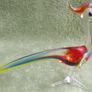 Vintage Murano Rooster Figurine, Miniature Blown Glass Sculptures, Glass Art. Image 9