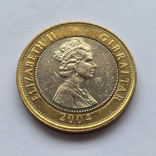 Gibraltar 2 Pound Coin 1704 Tercentenary 2004 Unc