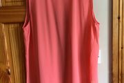 Ladies Orange Sleeveles Silk Front blouse top Size 16 includes postage