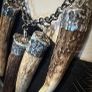 1 Cernunnos Gaelic God  Powerful Soldered Antler Tips Chain Necklace Celtic Mythology Image 2