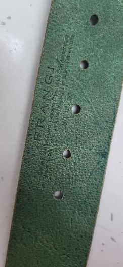 FRANGI Green Leather Studded Belt
