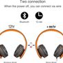 LIMITED TIME DEAL Wireless Bluetooth Over Ear Stereo Headphones, Wireless and Wired Mode Headsets with Soft Memory-Protein Earmuffs, Built-in Mic for Mobile Phone PC Laptop Image 4