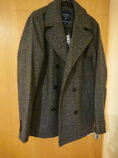 Tokyo Laundry mens pea coat grey UNWORN WITH TAGS