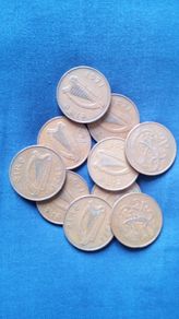 1971 Irish 2p coins.