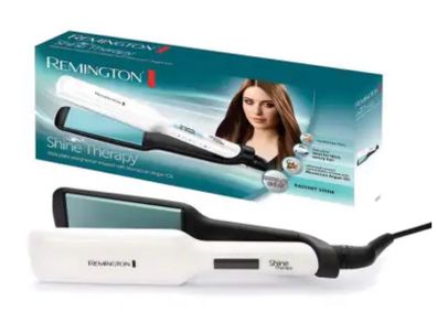 BRAND NEW! Remington Shine Therapy Wide Plate Straightener (infused With Moroccan Oil)