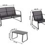 Malibu 4 Piece Garden Sofa Set with Glass Table Image 5